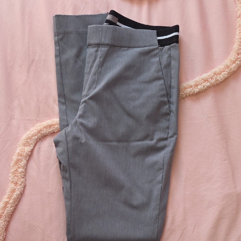 Maurices Gray Women's Dress Trousers with Black-Trim Waistband